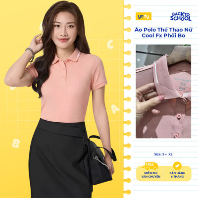 Áo Polo Thể Thao Nữ Yody Cool Fx Phối Bo WAPO26A027