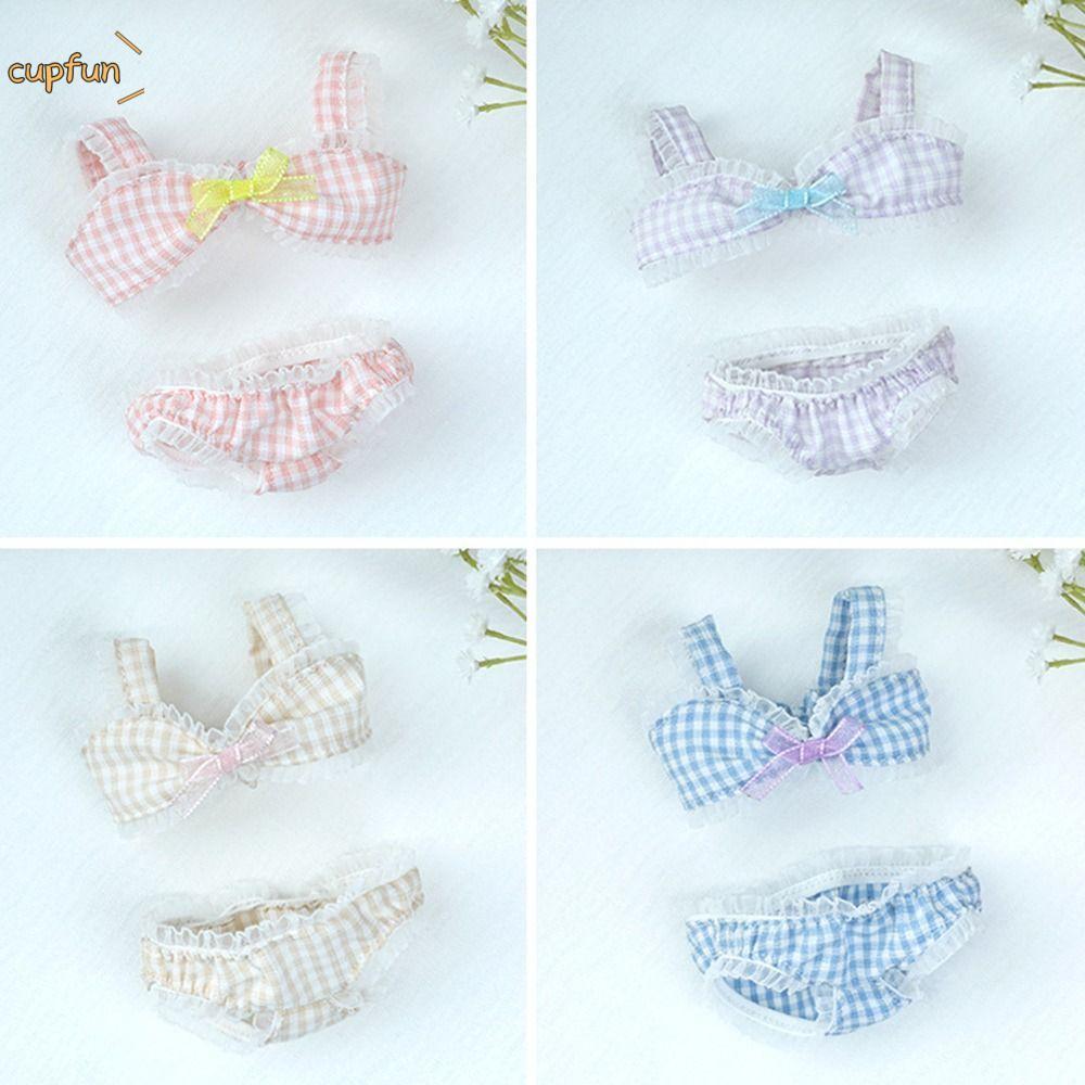 CUPFUN 20cm Búp Bê Bikini Quần Áo Ngủ Bowtie Búp Bê Cotton Quần Áo Búp Bê Bơi Quần Áo