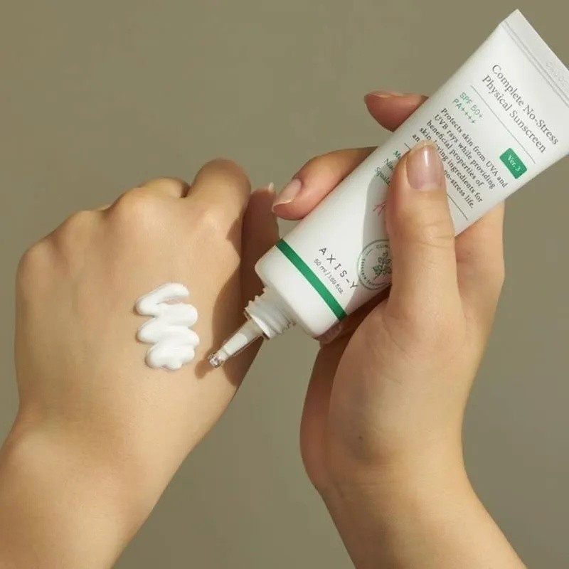 Axis Công suất cao Toàn thân 50ml Kem chống nắng Tia cực tím ngải cứu Nghiên cứu chống nắng Hàn Quốc
