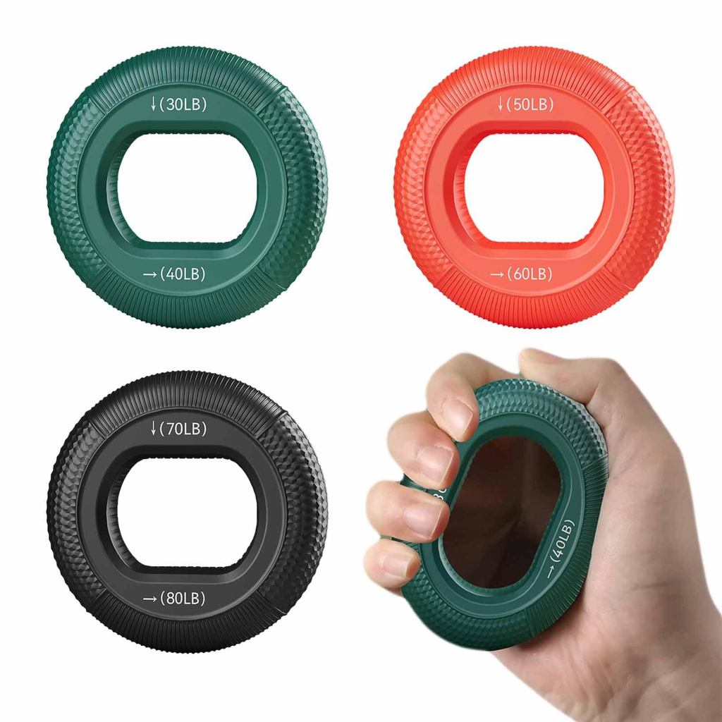 Huấn luyện viên sức mạnh Grip (20-80lbs), Nhẫn tăng cường tay cầm bằng silicon thiết kế hai lực để t