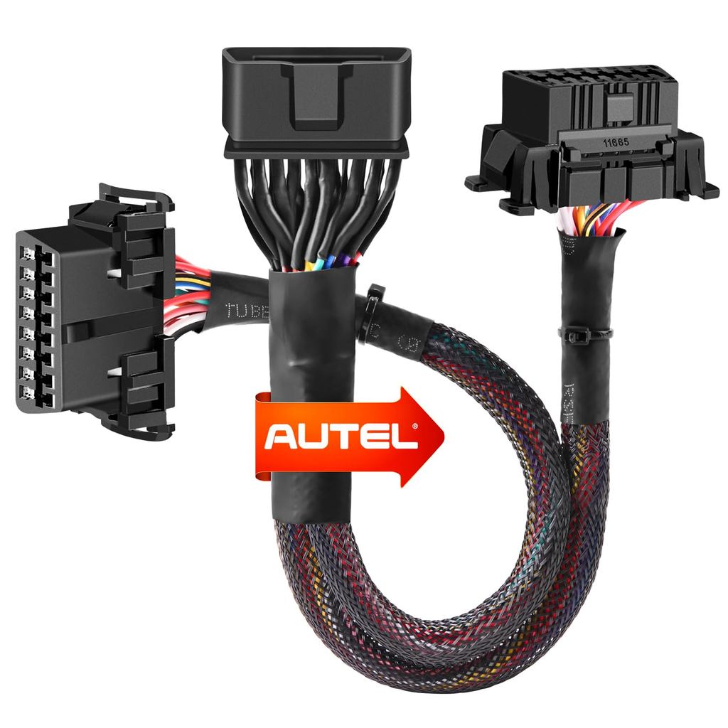 Autel Original OBD2 16 Pin OBDII Y Splitter Extension Adapter Cable, 16Pin 1x Male to 2X Female Exte