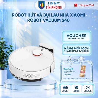 Robot hút và bụi lau nhà Xiaomi Robot Vacuum S40 -Lực hút 10.000Pa - Pin 5200mAh, hoạt động 180 phút - Bảo Hành 12 Tháng