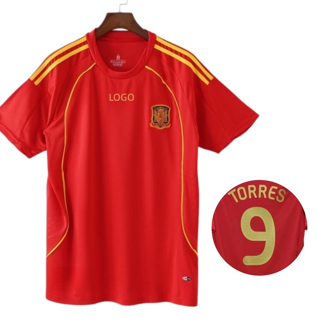 Áo thun nam ngắn tay phiên bản cổ điển Tây Ban Nha 2008 #9 TORRES