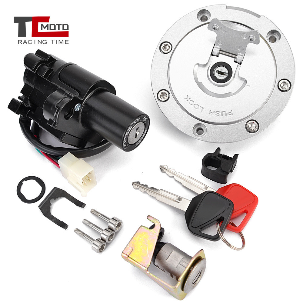 Nắp Gas Nhiên Liệu Đánh Lửa Khóa Ghế Chìa Khóa Cho Xe Honda CB400 CB750 F2 VFR800 VTR1000 NT650 NT70