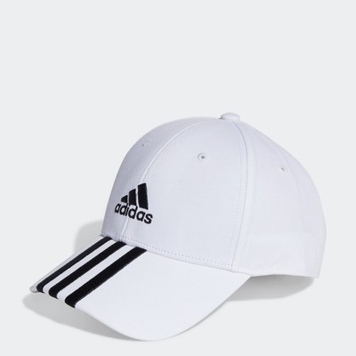 adidas Phong cách sống Mũ Lưỡi Trai Cotton Twill 3 Gạch Unisex trắng II3509