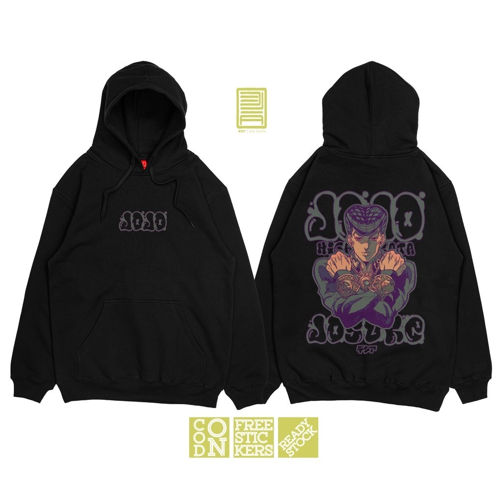 COD 】 Áo Hoodie JOJO JOSUKE HIGAASHIKATA JOJO BIZZARE ADVENTURE JUMPER ANIME MANGA SWEATER DJA ÁO M-