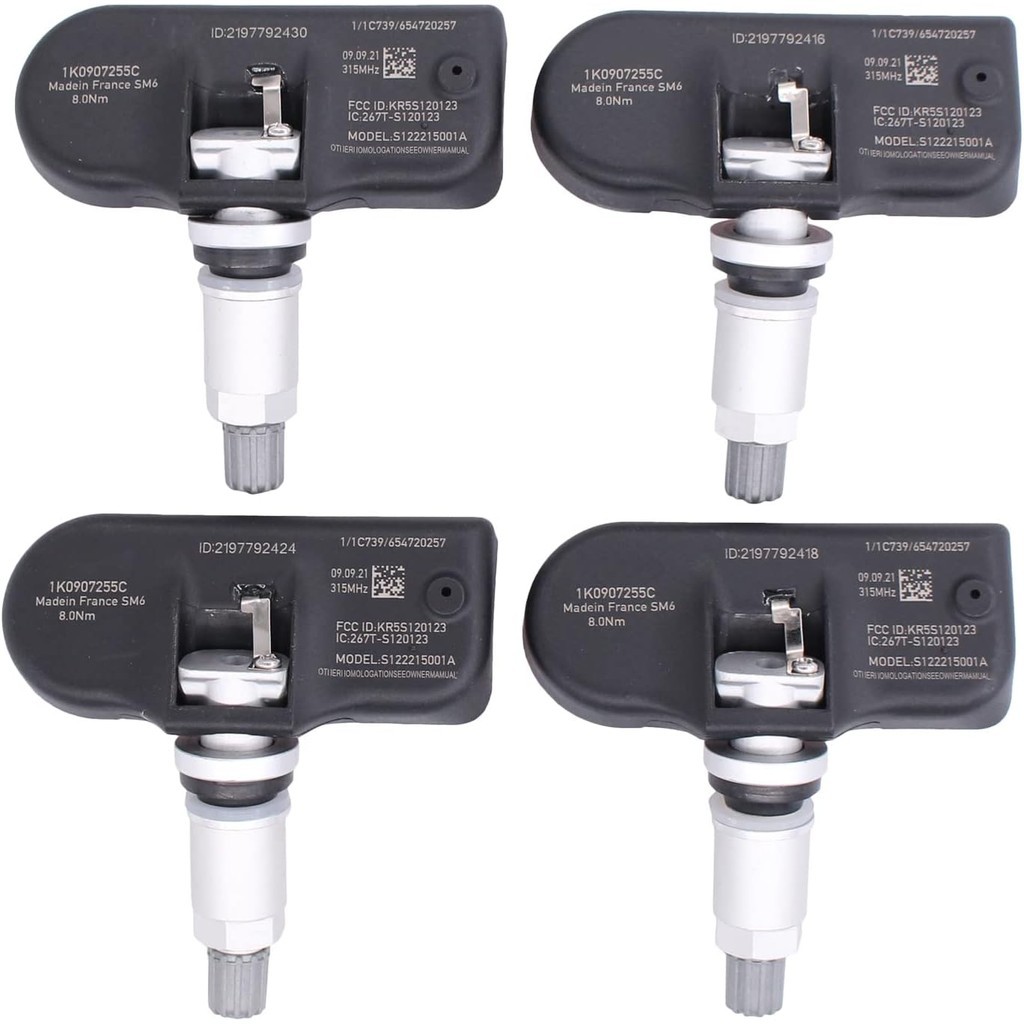 NewYall Gói 4 315MHZ TPMS Hệ Thống Giám Sát Áp Suất Lốp Cảm Biến Cho Tiguan Beetle CC Eos GTI Golf J