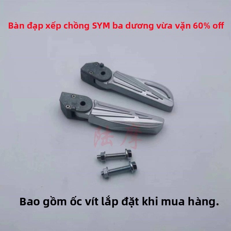 Gác chân sau gấp gọn cho xe máy SYM Fiddle 4 XS125T-16C bền chắc