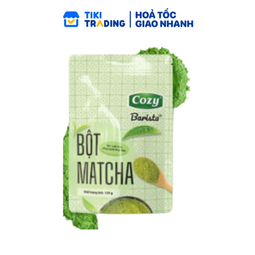 Bột Matcha Cozy, Bột Trà Xanh 100gr Pha Latte, Trà Sữa, Matcha Làm Bánh Kẹo Nougat