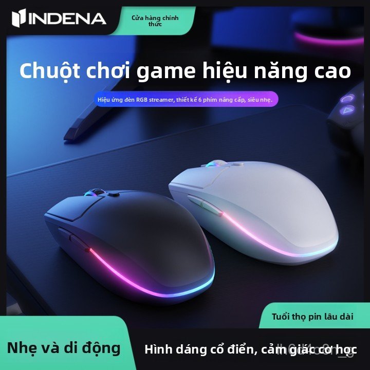 Chuột không dây Bluetooth dual mode gaming cho laptop PC tablet chuyên nghiệp bền bỉ