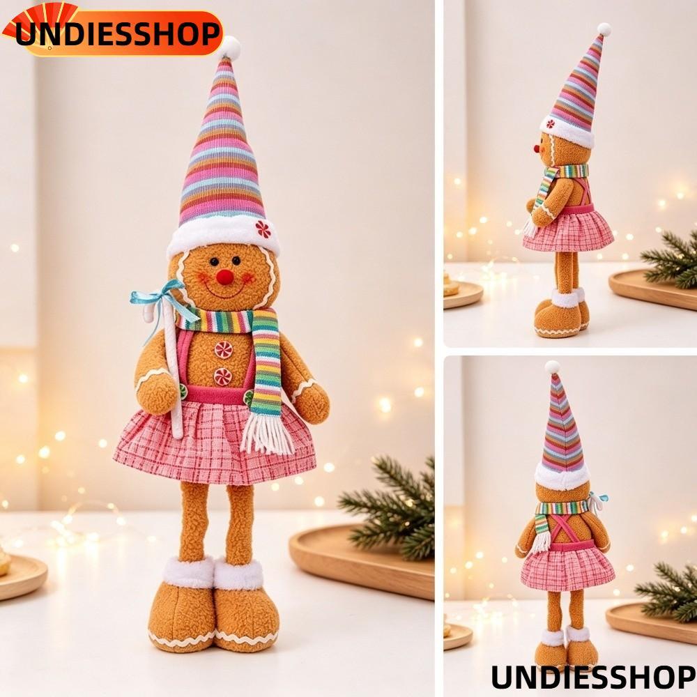 UNDIESSHOP Gingerbread Man Đồ trang trí sang trọng, Chân co giãn Chất liệu sang trọng Gingerbread Ma
