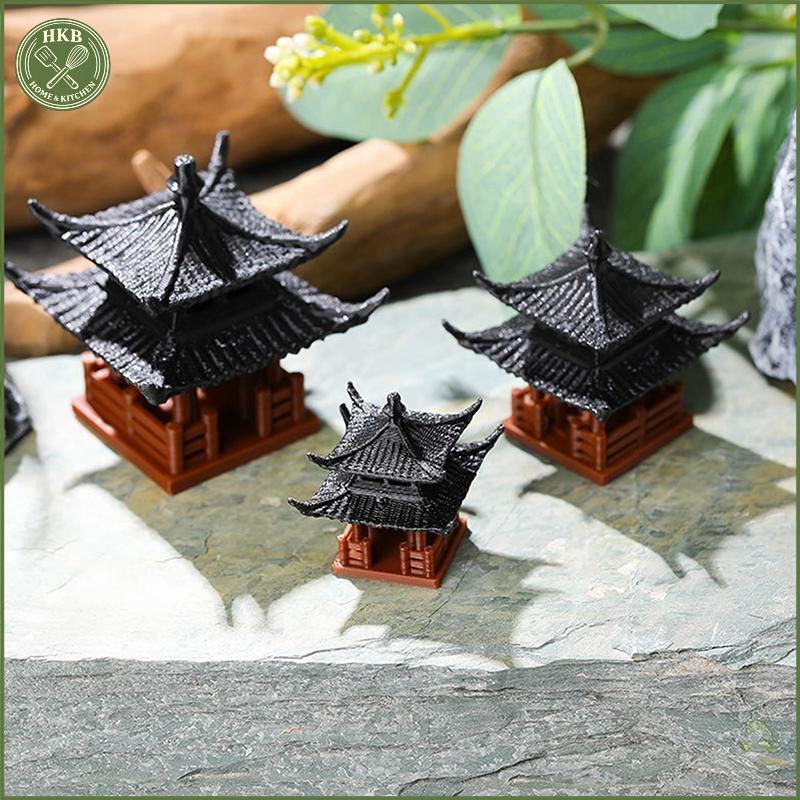 [SH] Tượng chùa Mini Trang trí sân vườn cổ tích Mô hình xây dựng cổ xưa Trang trí gian hàng Nhật Bản