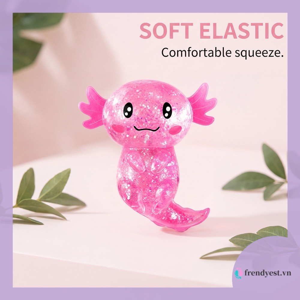 [frendyest.vn] Long lanh Malt Sugar Amphibian Fidget Toy Basket Stuffers Cute Malt Sugar Axolotl Toy