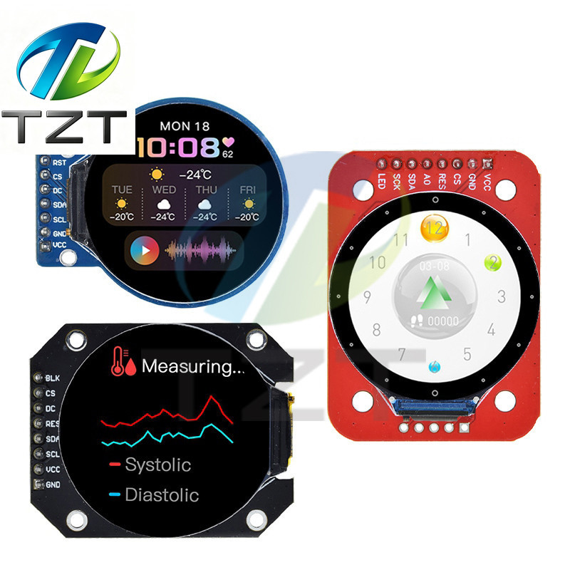 Màn Hình TFT 1.28 Inch TFT Màn Hình Hiển Thị Mô Đun Tròn RGB 240 * 240 GC9A01 Trình Điều Khiển 4 Dây