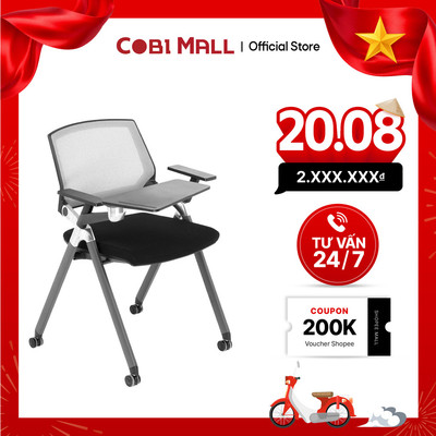 Ghế Đào Tạo Pissaro Liền Bàn Khung Thép Chịu Lực Cao - Cobi Home