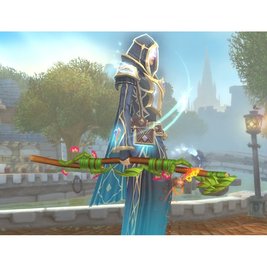 World of Warcraft Đũa Đũa Phép Hai Tay Phép Thuật Vòng Xanh Đũa Phép Màu Xanh Delano Đũa Phép Cứng H