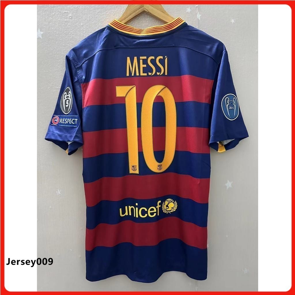 15-16 Barcelona Chất Lượng Hàng Đầu Nhà Retro Áo Bóng Đá Tùy Chỉnh Áo Bóng Đá MESSI NEYMAR JR