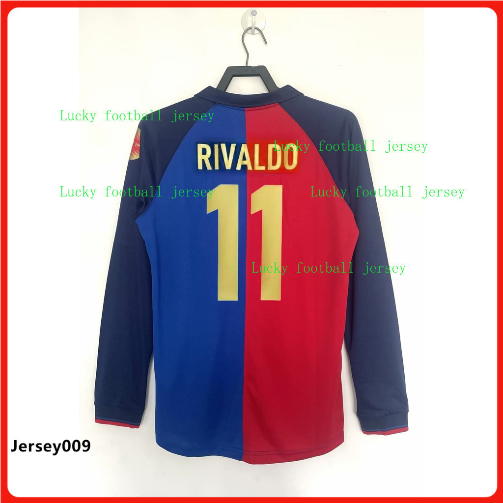 [Retro] 1899-1999 Áo bóng đá Barcelona kỷ niệm 100 năm Áo bóng đá dài tay AAA +