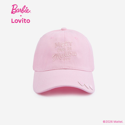Barbie™ X Lovito Mũ Mùa Hè Ngọt Ngào Kiểu Hàn Quốc Thêu Họa Tiết Giản Dị LB1AD029