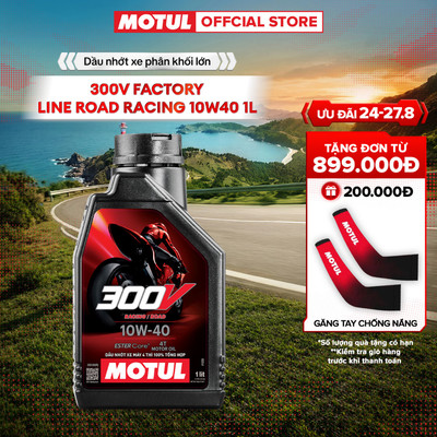 Dầu nhớt xe phân khối lớn MOTUL 300V FACTORY LINE ROAD RACING 10W40 1L