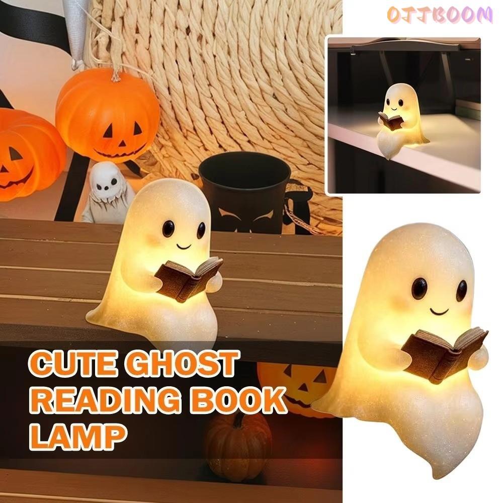 XLNWO Halloween Ghost Night Light, Đồ trang trí Halloween Halloween Đèn đọc sách ma Halloween, Trang
