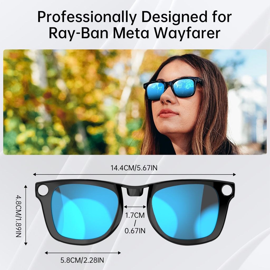 Thích hợp cho RAY-Ban Meta Style Color Clip Cover Kính râm thông minh Wayfarer Skyl