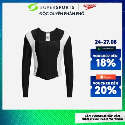 Áo Bơi Nữ Speedo Sun Protection - Đen - 8-16078H902