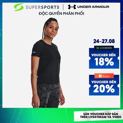 Áo Thun Nữ Under Armour Seamless Stride - Đen - 1375698-001