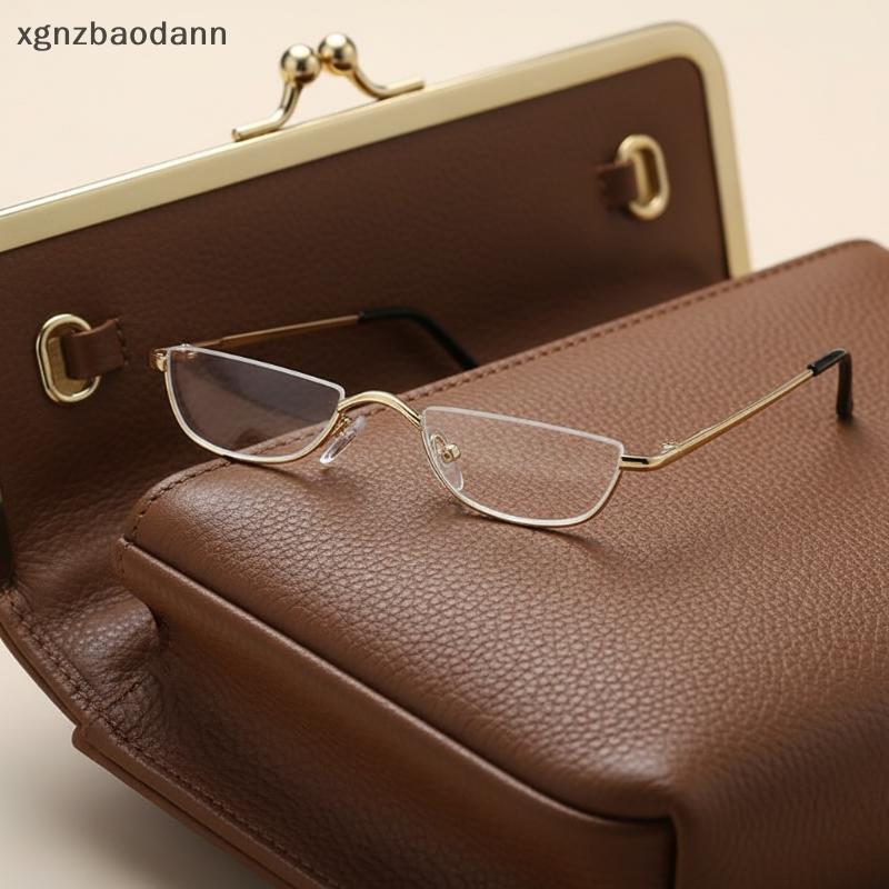 [XGN] Kính đọc sách linh hoạt bằng kim loại nửa khung Kính đọc sách di động siêu nhẹ + 1.00 ~ + 4.0 