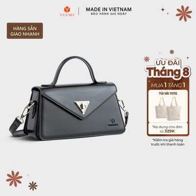Túi Yuumy (Thời trang nữ phối khóa xoay kim loại sang trọng size 22 - Túi đeo chéo da Smooth YN243)