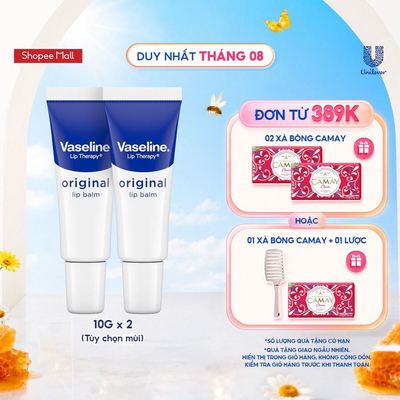 Combo 2 Son dưỡng môi Vaseline Therapy 10gx2 (tùy chọn)