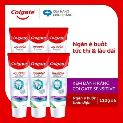 Bộ 6 Kem đánh răng Colgate ngăn ê buốt Sensitive Pro Relief cho răng nhạy cảm 110g
