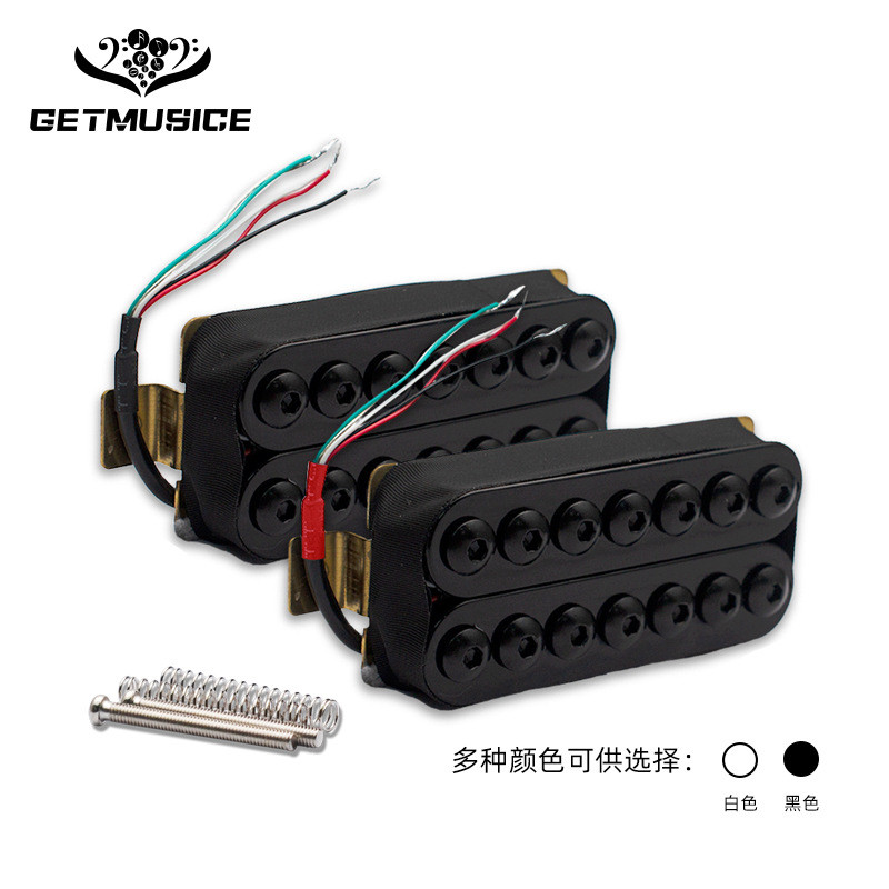 Bán Chạy Nhất Đàn Guitar Điện Đôi Cuộn Guitar Đôi Pickup 7 Dây Ô Đàn Guitar Điện Pickup Đen Không Kh