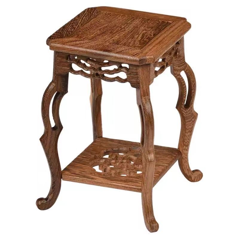 Cánh Gà Gỗ Đế Gỗ Chắc Chắn Cá Ngựa Bàn Cây Cảnh Nhỏ Chậu Cây Xanh Mini Hoa Đứng Để Bàn Vuông Đế Chân