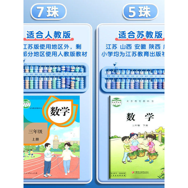 Bàn tính trẻ em Bàn tính toán học tâm thần Học sinh tiểu học Lớp 2 Tập 4 Lớp 1 Tập 1 Sách giáo khoa 