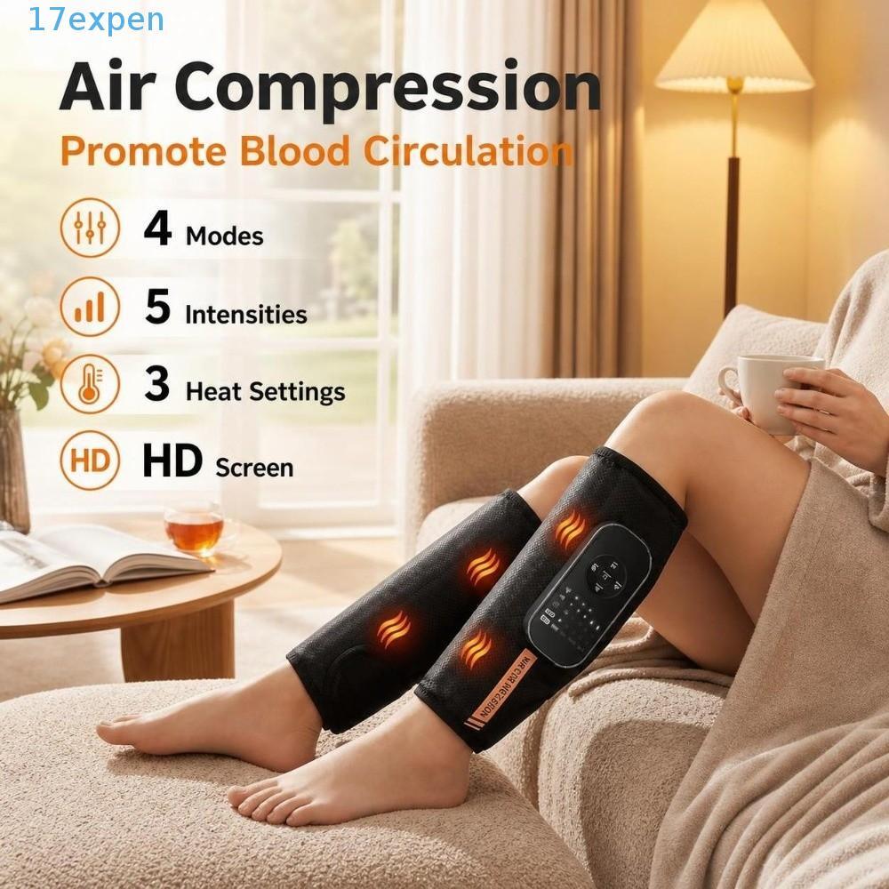 EXPEN Air Compression Leg Massager Boots, Thúc đẩy lưu thông máu 5 cường độ Máy mát xa chân không dâ