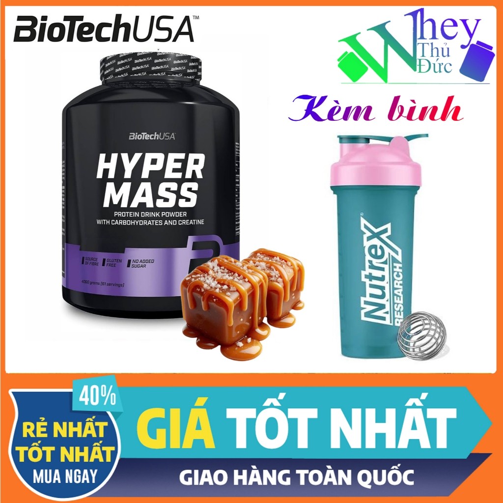 Sữa Tăng Cân Hyper Mass 2kg vị Caramel – Dinh Dưỡng Hoàn Chỉnh, Hỗ Trợ Tăng Cơ Tăng Sức