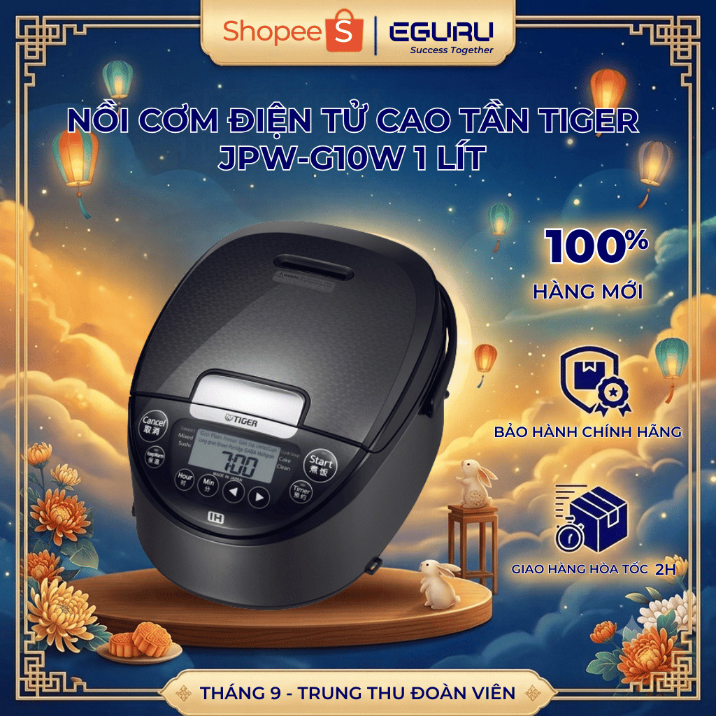 Nồi Cơm Điện Tử Cao Tần Tiger JPW-G10W 1 lít - Hàng chính hãng