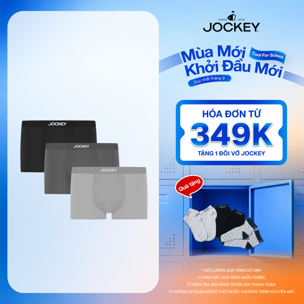 [NEW] Combo 3 Quần lót Nam Jockey Trunk không đường may - J4049