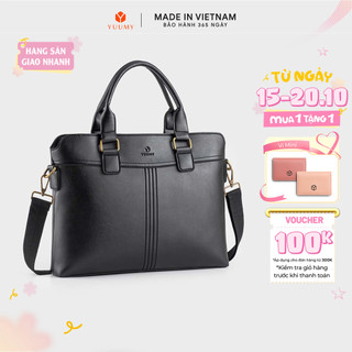 Cặp công sở yuumy (thời trang nam đi làm cỡ lớn - cặp da caym03)