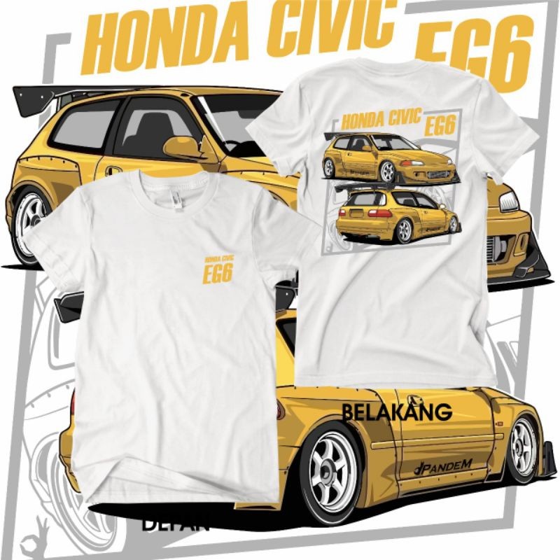 Áo thun ô tô Grand Civic Eg6 Pandem Bodykit Civic Car Áo thun