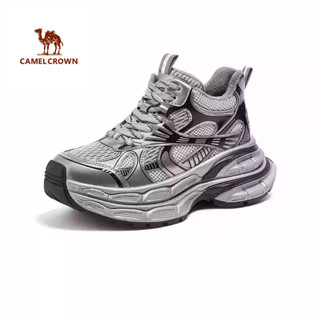 CAMEL CROWN SPORTS Giày thể thao nhung đế dày nữ tăng chiều cao thông thường 