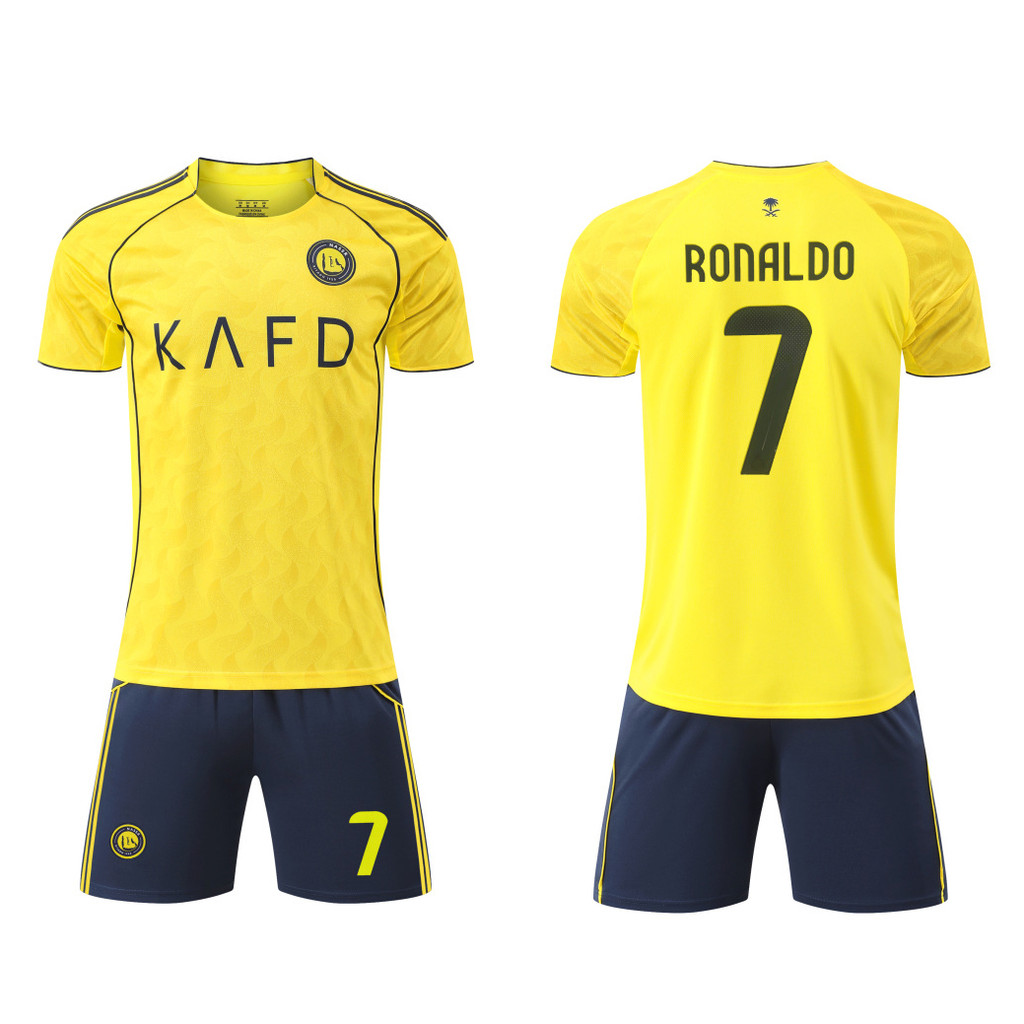 25-26 Mùa Giải Al-Nassr Sân Nhà Jersey Màu Vàng Số 7 Ronaldo Jersey Cho Nam Mùa Hè Áo Bóng Đá Bóng Đ