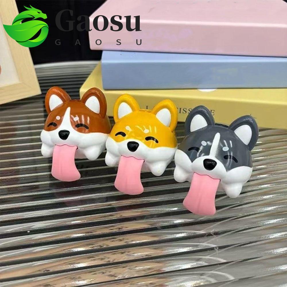 GAOSU Corgi Bức tượng ngộ nghĩnh, Móc khóa hình chó sản xuất âm thanh hoạt hình, Móc treo dễ thương 