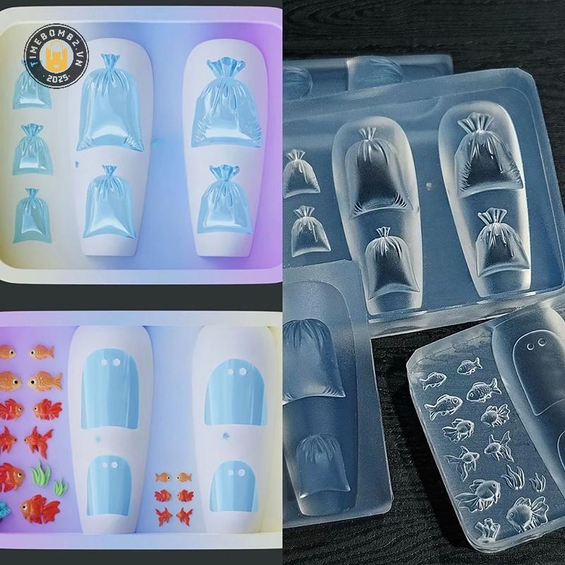{TB & Bag} 1 / 4 Cái 3D Snake Girl Nail Silicone Khắc Khuôn Rắn DIY Trang Trí Móng Tay Nghệ Thuật Là