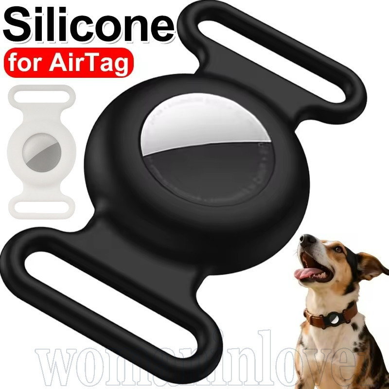 Hộp đựng silicon AirTag Tracker - Khóa cổ quấn định vị thú cưng - Cat Tracker Protect Sleeve - Giá đ