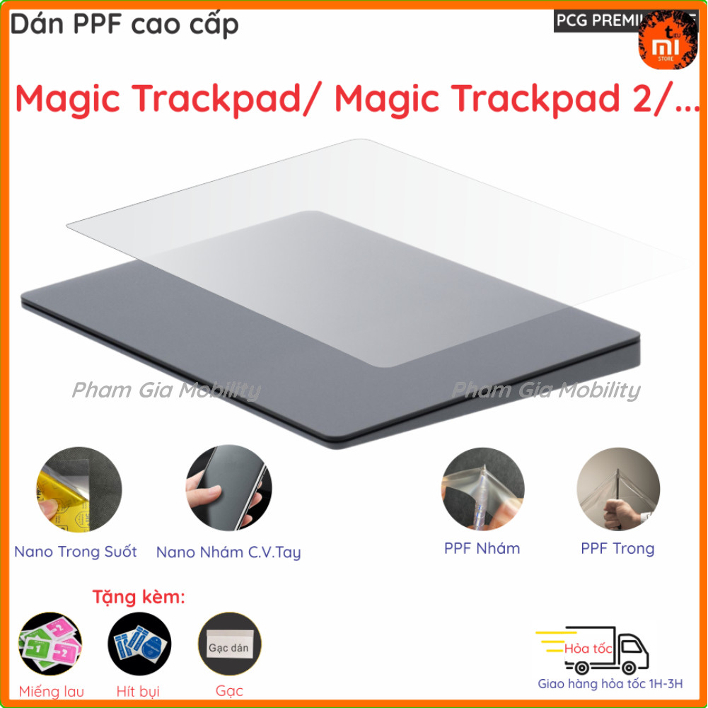 Dán bàn di chuột dành cho Apple Magic Trackpad 2 (2015)/ Trackpad USB C chất liệu Nano, PPF trong, n