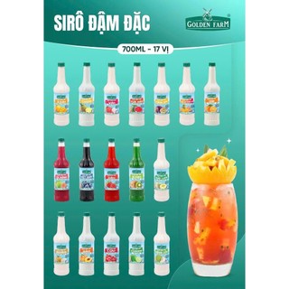 [Chai 700ml] Siro Golden Farm loại Đậm Đặc - Nhiều hương vị để lựa chọn