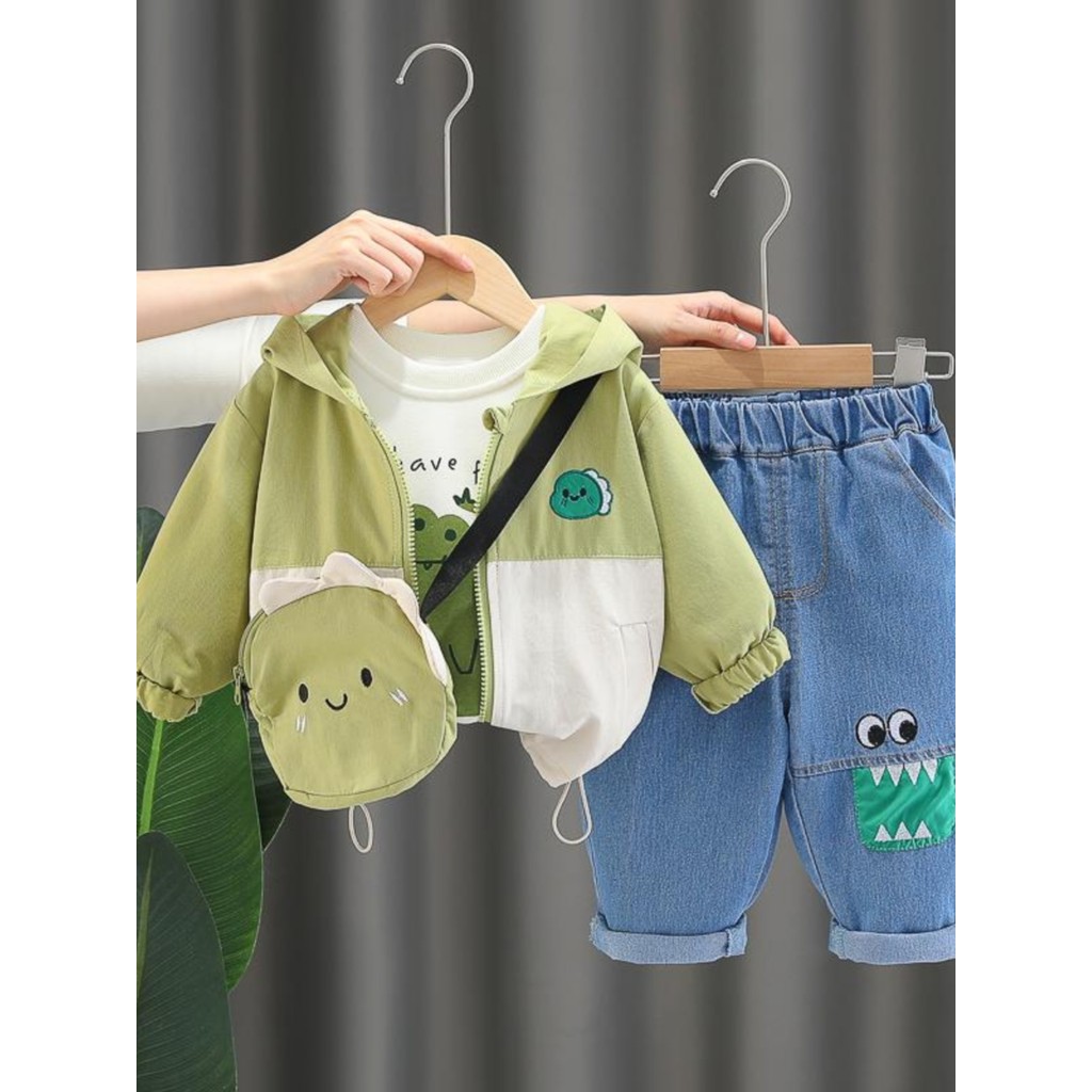 Quần Áo Bé Quần Áo Trẻ Em Mùa Xuân Thời Trang Thể Thao Bóng Chày Đồng Phục Cotton Nguyên Chất Áo Kho
