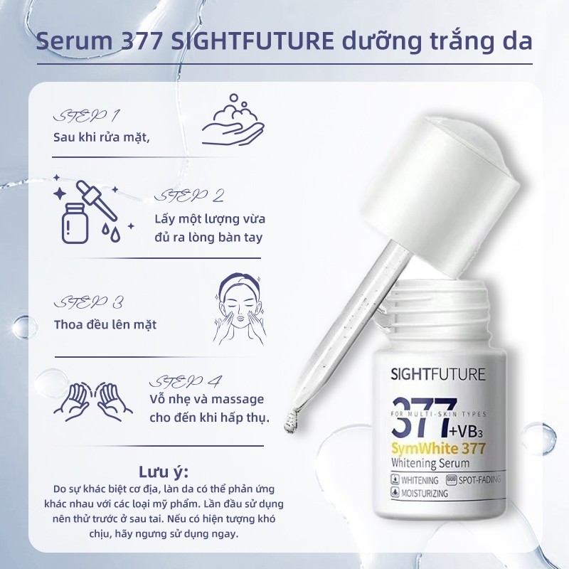 SIGHTFUTURE, 377, Serum làm trắng dưỡng ẩm, Làm sáng làn da xỉn màu,làm trắng da mùa hè